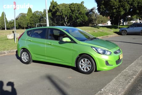 Green 2014 Hyundai Accent Hatchback Active