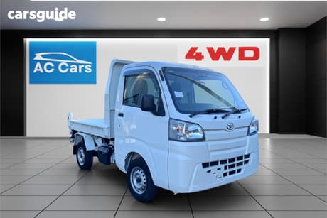 White 2021 Daihatsu HI-JET Ute Tray MINI DUMP TRUCK REAR TIPPER UTE 4WD
