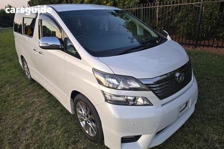 White 2011 Toyota Vellfire Commercial