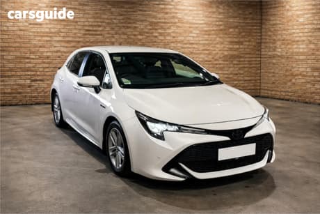 White 2021 Toyota Corolla Hatchback Ascent Sport Hybrid