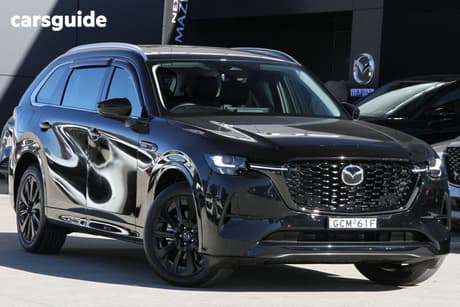 Black 2025 Mazda CX-80 Wagon P50E Gt