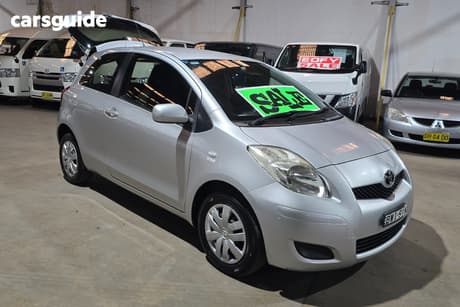 Silver 2011 Toyota Yaris Hatchback Yr