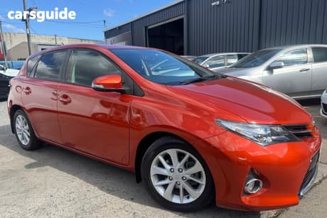 Orange 2013 Toyota Corolla Hatchback Ascent Sport