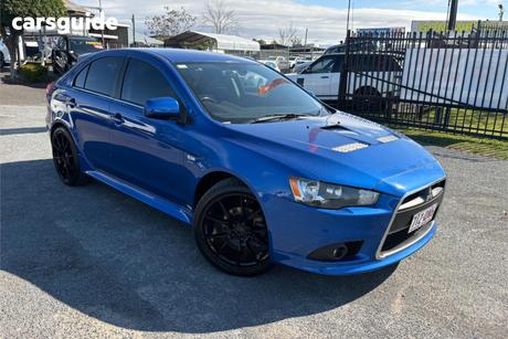 Blue 2010 Mitsubishi Lancer Sedan Ralliart