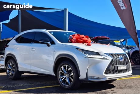 White 2015 Lexus NX300H Wagon F Sport Hybrid (Awd)
