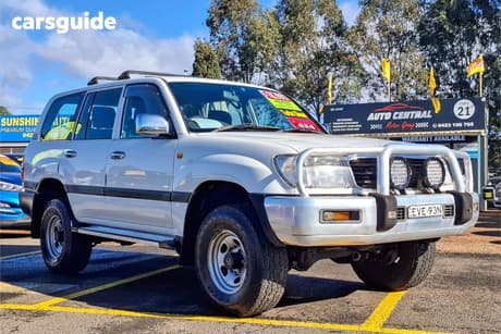 White 1999 Toyota Landcruiser SUV GXL (4X4) HZJ105R