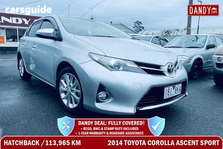 Silver 2014 Toyota Corolla Hatchback Ascent Sport