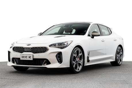 White 2019 Kia Stinger Sedan Gt (Black Leather)