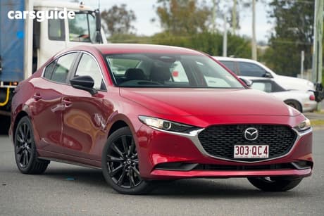 Red 2026 Mazda Mazda3 Sedan G25 Evolve Sp Vision