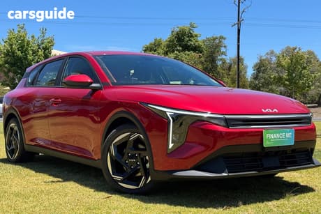 Red 2025 Kia K4 Sedan Sport+