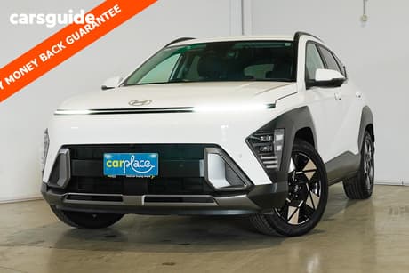 White 2024 Hyundai Kona Wagon Hybrid Premium Sunroof
