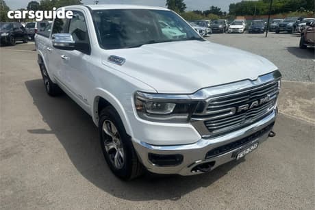 White 2022 RAM 1500 Crew Cab Utility Laramie