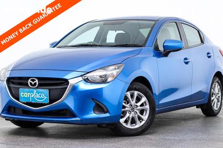 Blue 2015 Mazda 2 Sedan Maxx