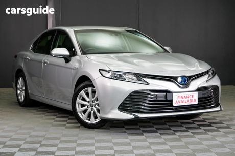 Silver 2021 Toyota Camry Sedan Ascent Hybrid