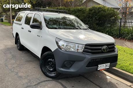 White 2019 Toyota Hilux Double Cab Pick Up Workmate