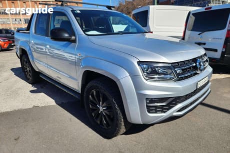 Silver 2019 Volkswagen Amarok Dual Cab Utility Tdi550 Highline Black 4Motion