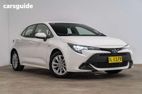 White 2024 Toyota Corolla Hatchback Ascent Sport Hybrid