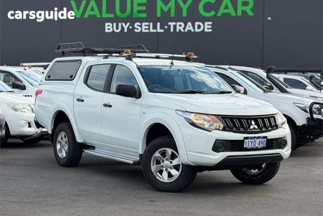 White 2017 Mitsubishi Triton Dual Cab Utility Glx Plus (4X4)