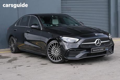 Black 2024 Mercedes-Benz C300 Sedan Mhev