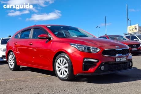 Red 2020 Kia Cerato Hatchback S