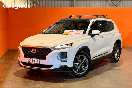White 2018 Hyundai Santa FE Wagon Highlander Crdi Satin Awd
