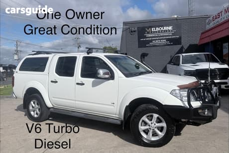 White 2011 Nissan Navara Dual Cab Utility St-X 550 (4X4)
