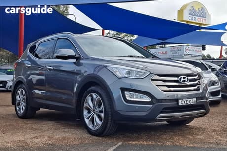 Grey 2015 Hyundai Santa FE Wagon Highlander Crdi (4X4)