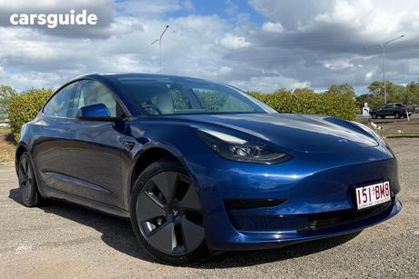 Blue 2021 Tesla Model 3 Sedan Standard Range Plus Rwd