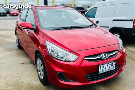 Red 2017 Hyundai Accent Hatchback Active