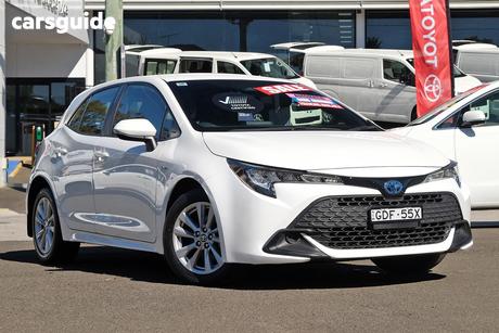 White 2024 Toyota Corolla Hatchback Ascent Sport Hybrid