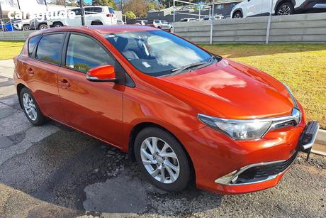 Orange 2017 Toyota Corolla Hatchback Ascent Sport
