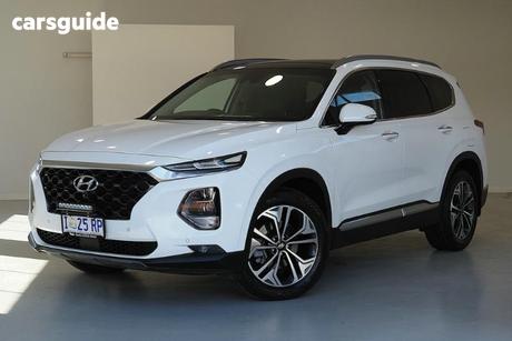 White 2019 Hyundai Santa FE Wagon Highlander Mpi Burg (2Wd)