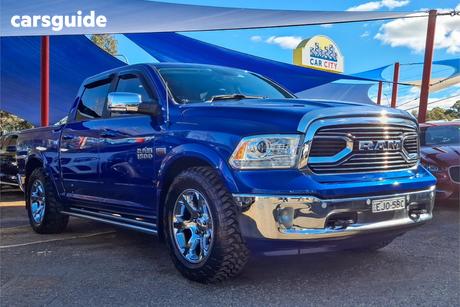 Blue 2020 RAM 1500 Crew Cab Utility Laramie (4X4) With Rambox