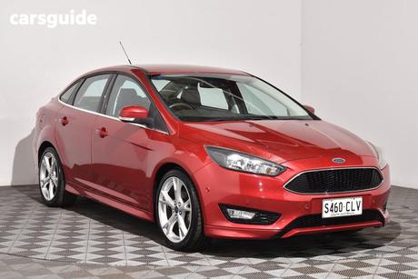 Red 2017 Ford Focus Sedan Titanium