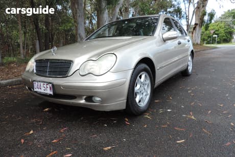 Beige 2002 Mercedes-Benz C180 Sedan Classic