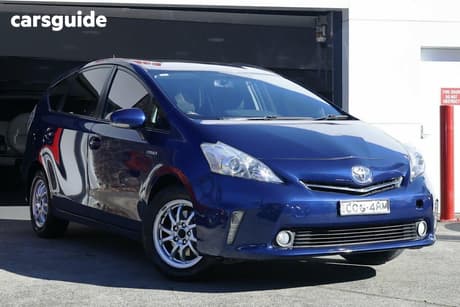 Blue 2013 Toyota Prius V Wagon Hybrid