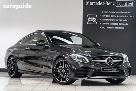 Grey 2021 Mercedes-Benz C300 Coupe
