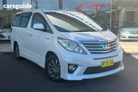 White 2013 Toyota Alphard Commercial