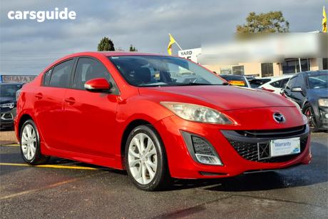 Red 2009 Mazda 3 Sedan Sp25