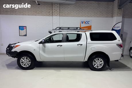 White 2014 Mazda BT-50 Dual Cab Utility Gt (4X4)