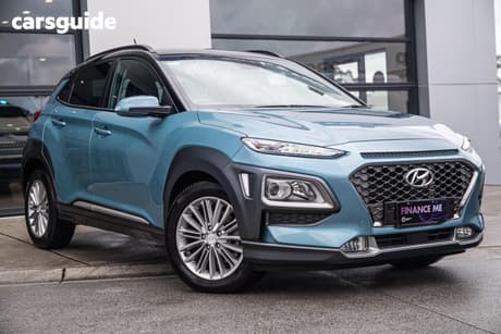 Blue 2018 Hyundai Kona Wagon Elite (Awd)