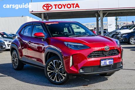 Red 2025 Toyota Yaris Cross Wagon Urban Hybrid