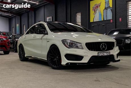 White 2015 Mercedes-Benz CLA45 Coupe Amg