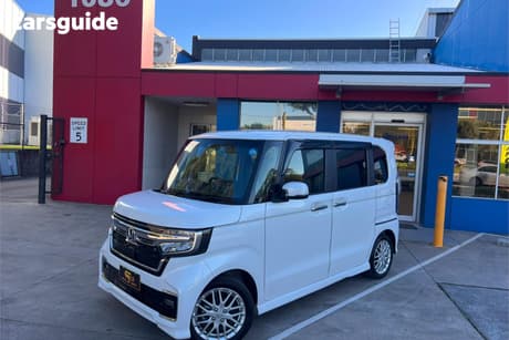 White 2021 Honda N-Box SUV CUSTOM L TURBO