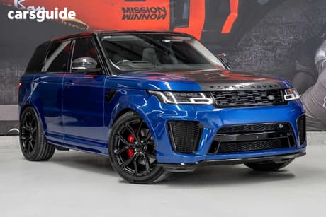 Blue 2020 Land Rover Range Rover Sport Wagon V8 S/C Svr (423Kw)