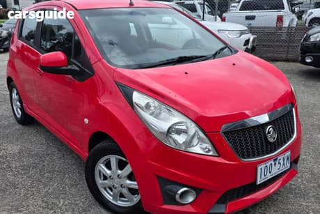 Red 2012 Holden Barina Spark Hatchback Cd