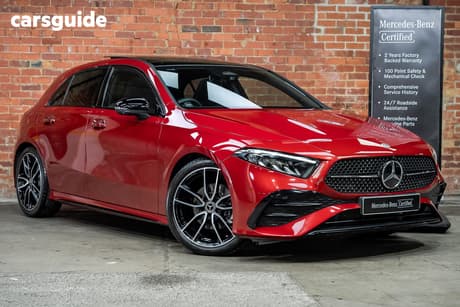 Red 2025 Mercedes-Benz A200 Hatchback