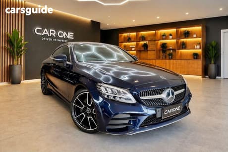 Blue 2019 Mercedes-Benz C200 Coupe