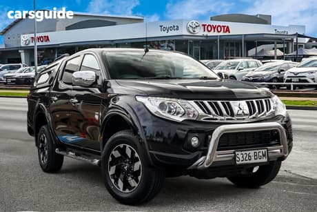 Black 2015 Mitsubishi Triton Dual Cab Utility Exceed (4X4)