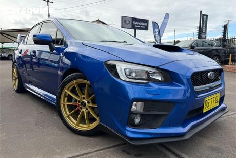 Blue 2014 Subaru WRX Sedan Sti